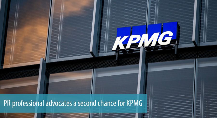 PR professional advocates a second chance for KPMG 