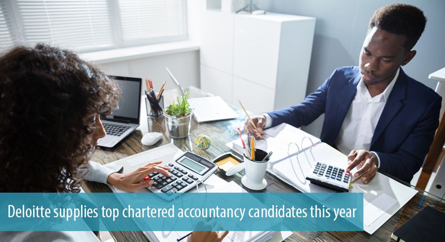 Deloitte supplies top chartered accountancy candidates this year
