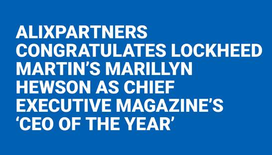 AlixPartners exclusive advisor as Chief Executive of the Year named