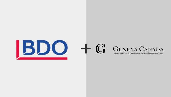 BDO Canada acquires Geneva Merger & Acquisition Services