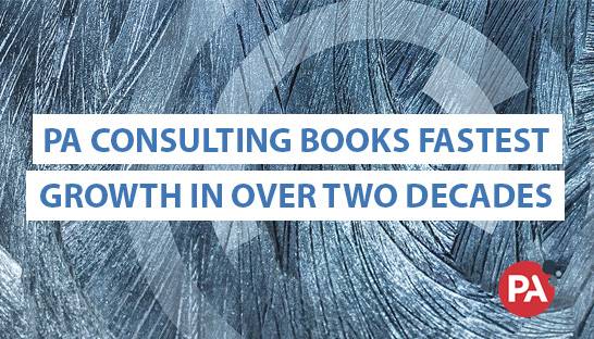 PA Consulting books fastest growth in over two decades